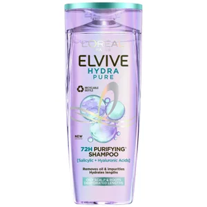 L'Oréal Paris Elvive Hydra Pure 72h Purifying Shampoo with Hyaluronic and Salicylic Acids szampon nawadniający 500 ml - undefined undefined