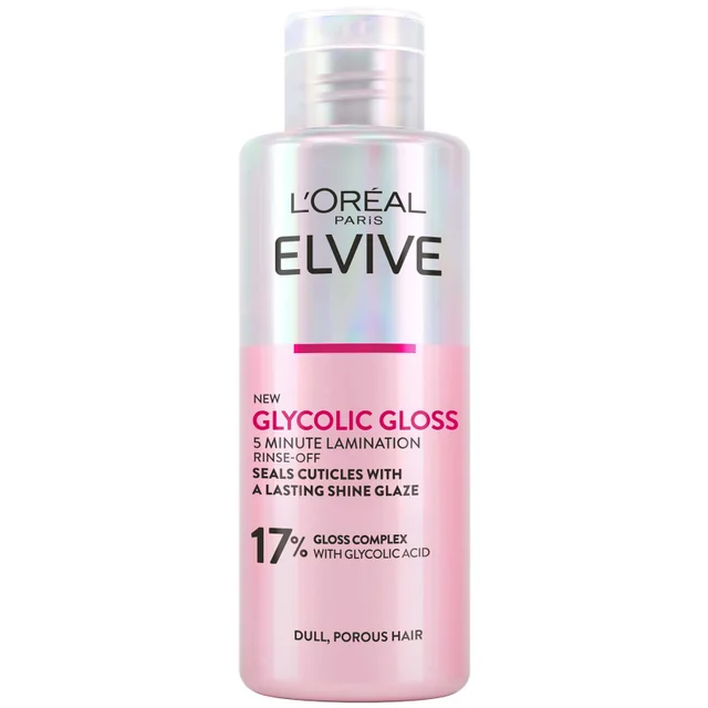 L'Oréal Paris Elvive Glycolic Gloss Rinse-Off 5 minute Lamination Treatment for Dull Hair kuracja do włosów zmatowiałych 150 ml
