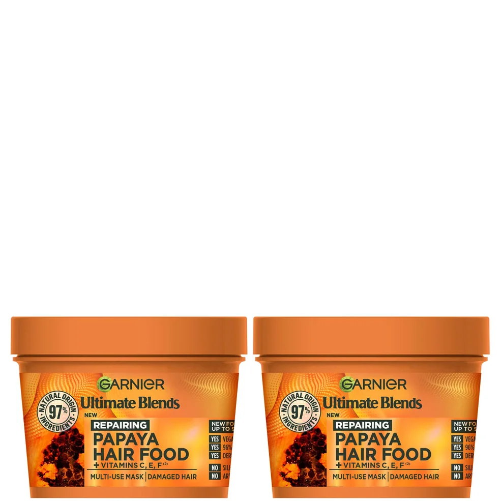 Garnier Ultimate Blends Papaya 3-in-1 Damaged Hair Mask Duo Zdjęcie 1