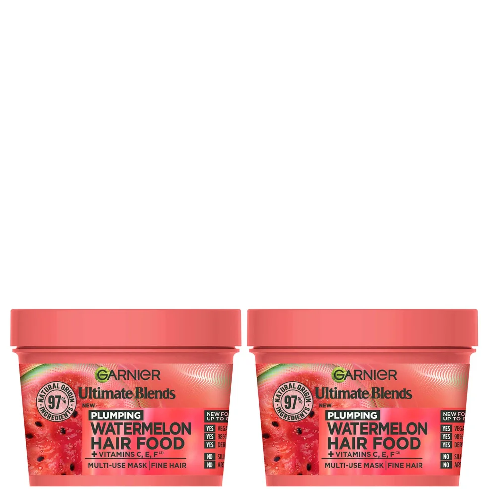 Garnier Ultimate Blends Watermelon 3-in-1 Plumping Hair Mask Duo Zdjęcie 1