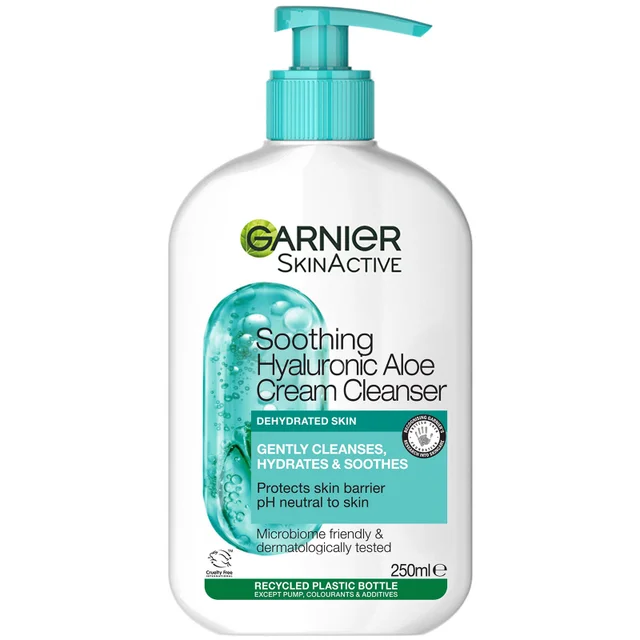 Garnier Skin Active Hyaluronic Aloe Soothing Cream Cleanser łagodzący krem oczyszczający z kwasem hialuronowym i aloesem 250 ml
