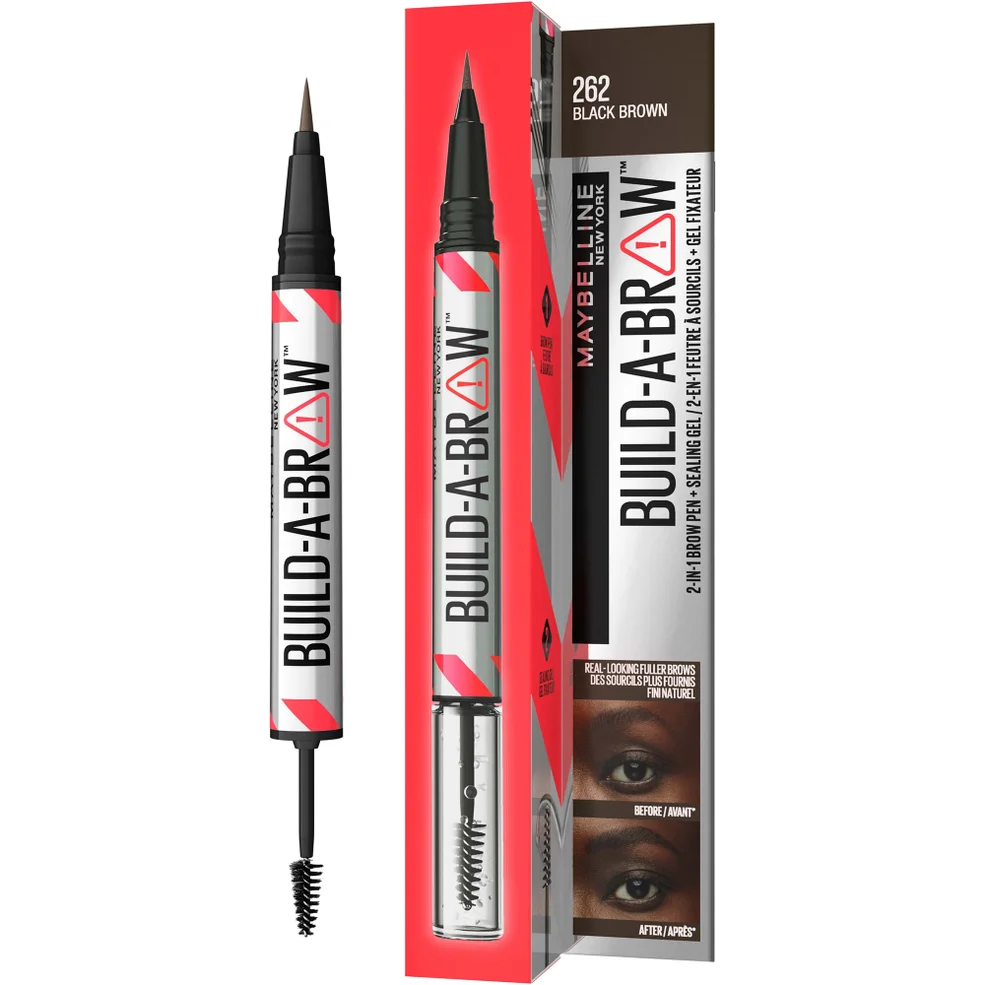 Maybelline Build-A-Brow 2 Easy Steps Eye Brow Pencil and Gel (Various Shades) Zdjęcie 1