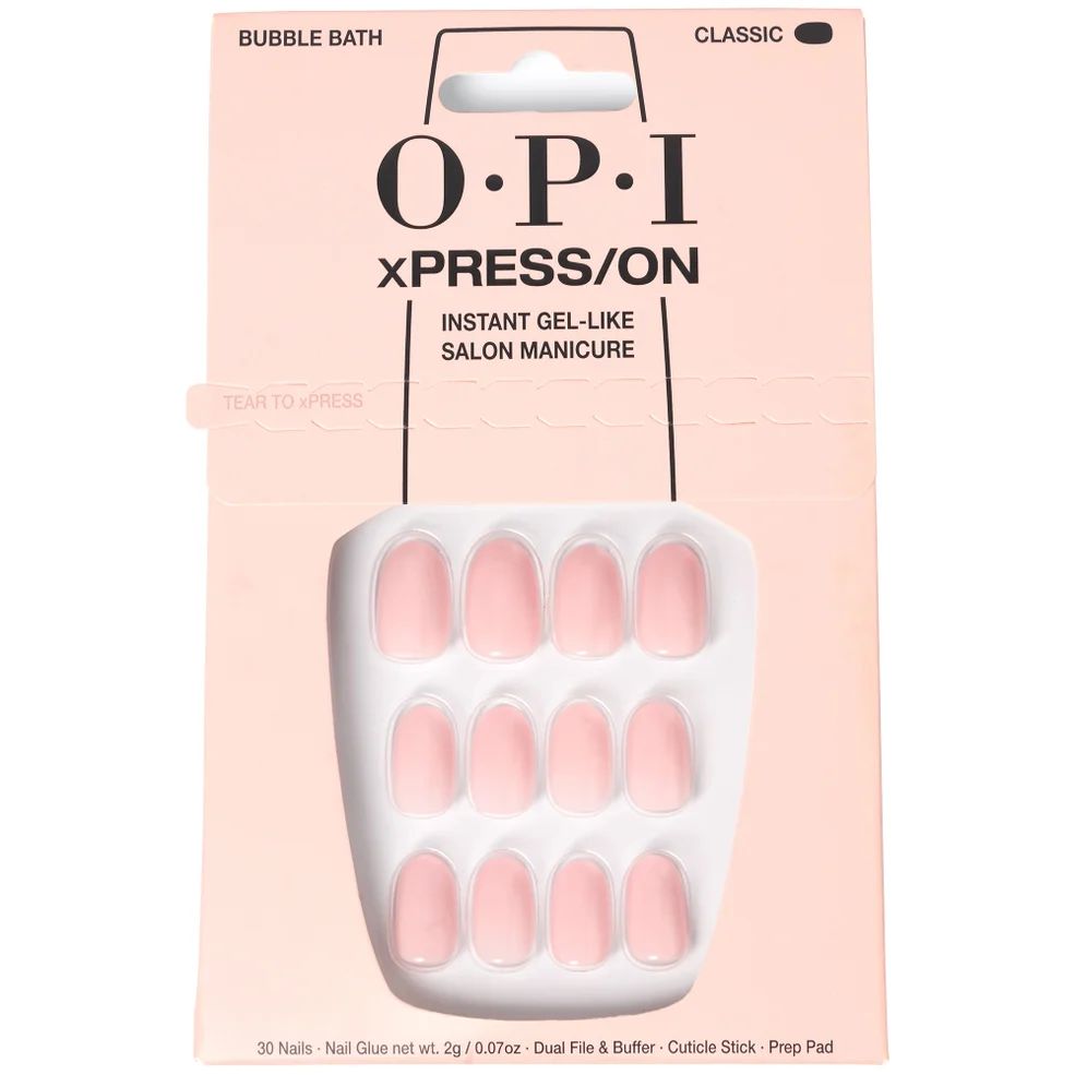 OPI xPRESS/ON French Press Press on Nails for Gel-Like Salon Manicure sztuczne paznokcie – Bubble Bath Zdjęcie 1