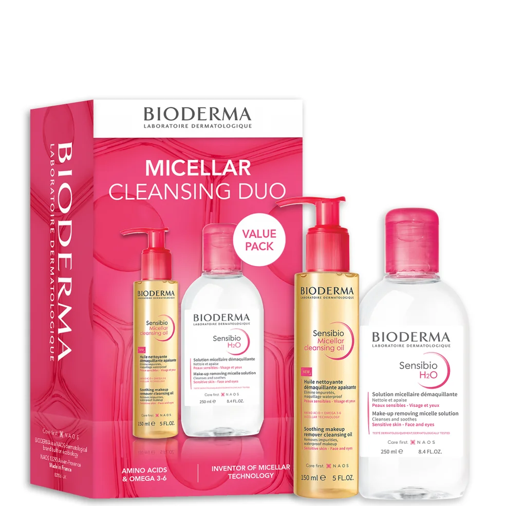 Bioderma Exclusive Sensibio Cleansing Oil and H2O Duo zestaw olejek oczyszczający i produkt nawadniający Zdjęcie 1