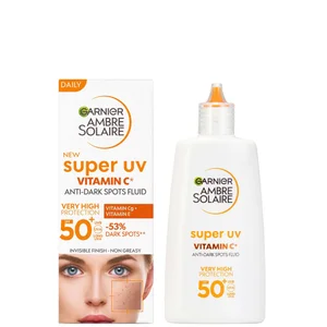 Garnier Ambre Solaire Super UV Vitamin C Facial Fluid for Daily Use SPF 50+ przeciwsłoneczny fluid z witaminą C 40 ml - undefined undefined