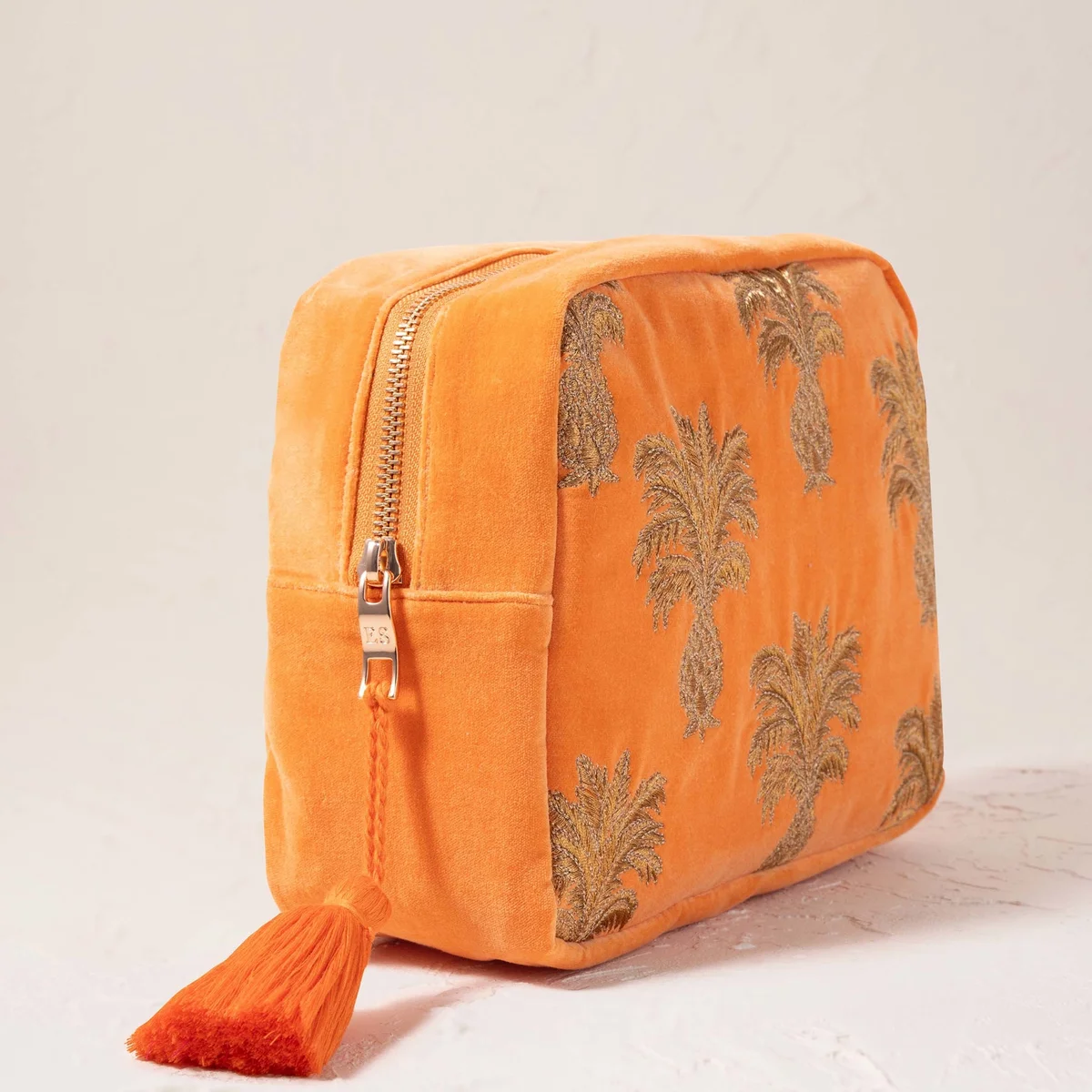 Elizabeth Scarlett Pineapple Velvet Wash Bag - Orange Zdjęcie 3