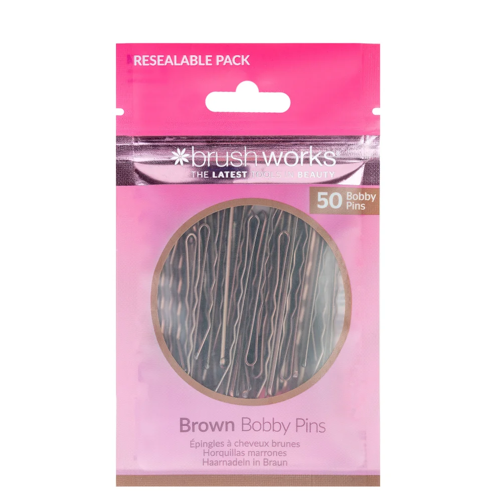 brushworks Brown Bobby Pins wsuwki do włosów brązowe Zdjęcie 1