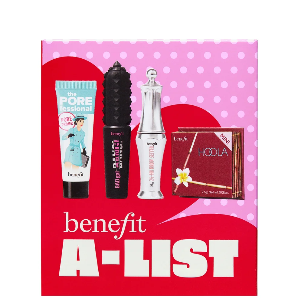 benefit A-List Full Glam Kit: Badgal Bang Mascara, Hoola Bronzer, Porefessional Primer and 24hr Brow Setter Gift Set Zdjęcie 1
