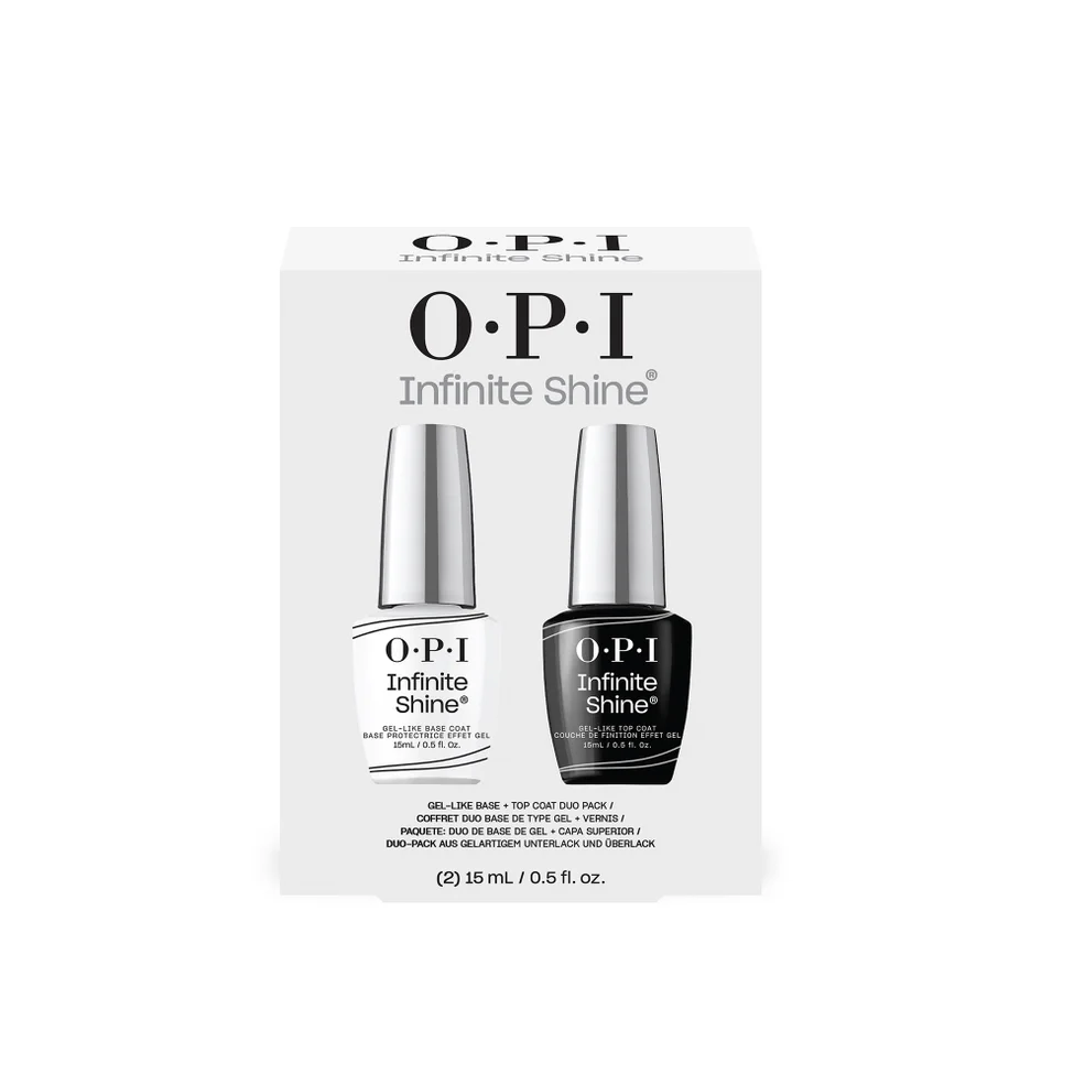 OPI Infinite Shine Long-Wear Base Coat and Top Coat Nail Polish Duo Pack baza i utwardzacz do paznokci 2 x 15 ml Zdjęcie 1