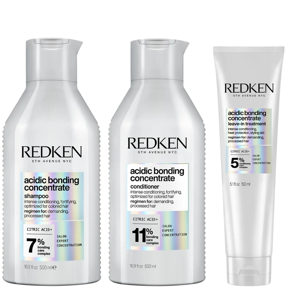 Redken Acidic Bonding Concentrate Shampoo 500ml, Conditioner 500ml and Leave-in Treatment 150ml Bond Repair Supersize Bundle Zdjęcie 1