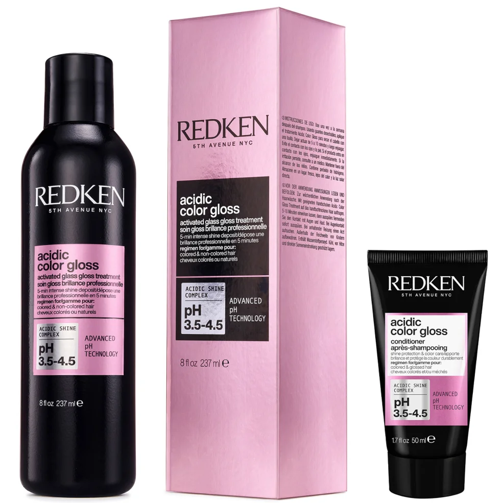 Redken Acidic Color Gloss Activated Glass Gloss Treatment 237ml and Conditioner Mini 50ml, Glass-Like Shine Zdjęcie 1