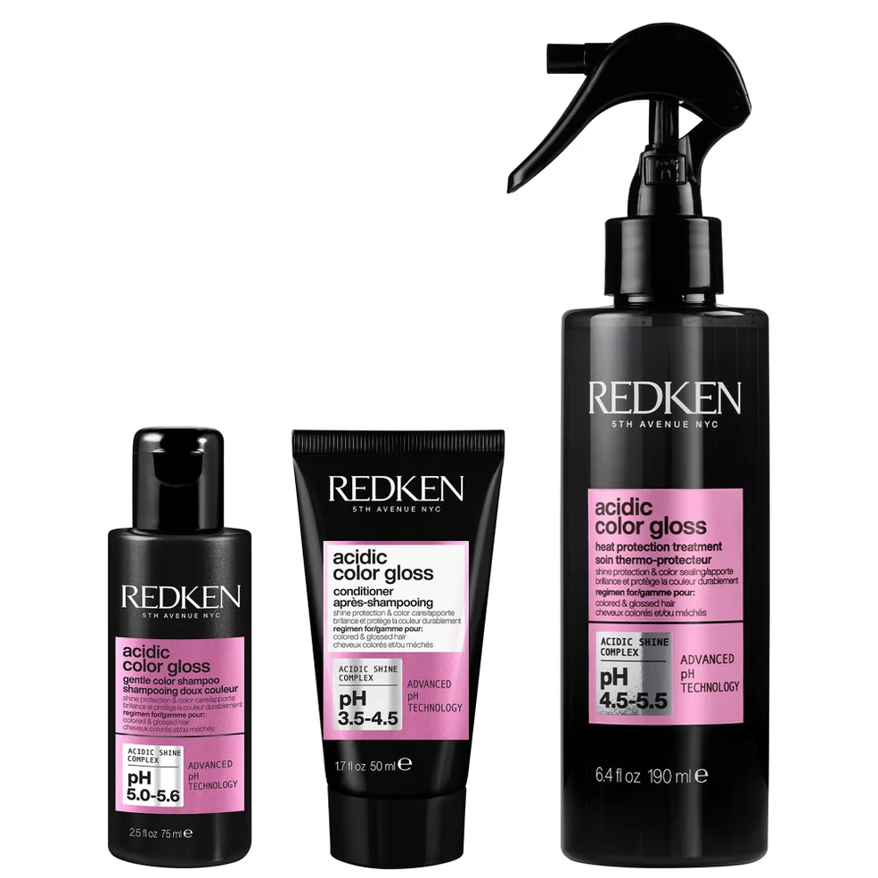 Redken Acidic Color Gloss Shampoo Mini 75ml, Conditioner Mini 50ml and Heat Protection Treatment 190ml Zdjęcie 1