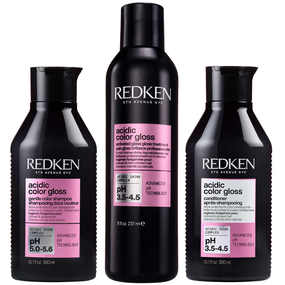 Redken Acidic Color Gloss Shampoo 300ml, Activated Glass Gloss Treatment 237ml and Conditioner 300ml Zdjęcie 1