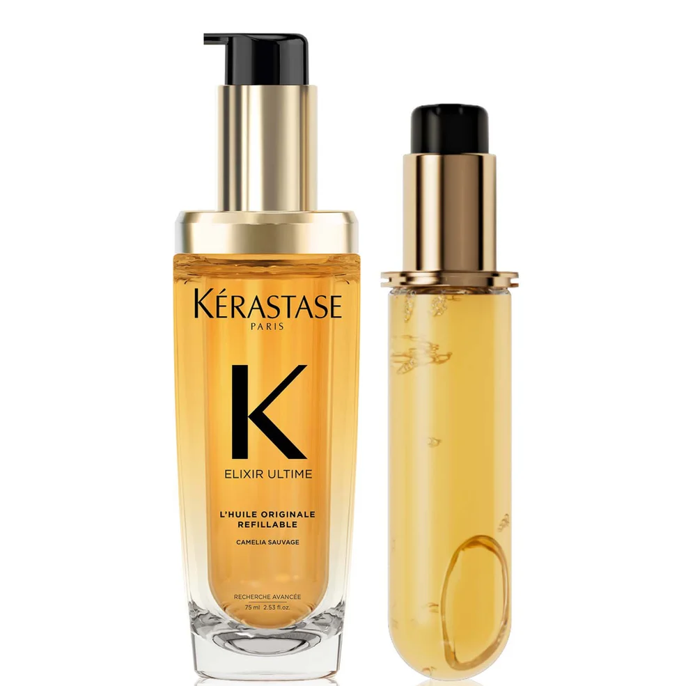 Kérastase Elixir Ultime L'Huile Originale Hair Oil 75ml for All Hair Types with 75ml Refill Bundle Zdjęcie 1