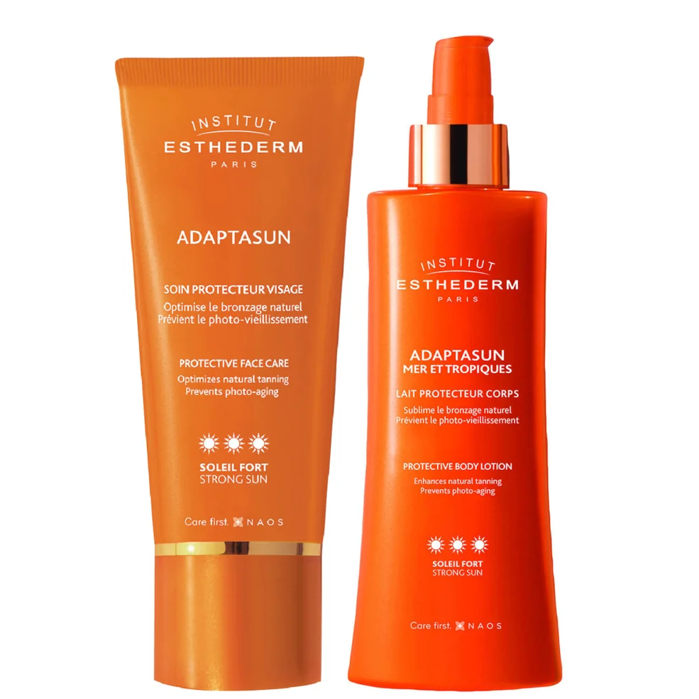 Institut Esthederm Adaptasun UVA/UVB Protective Face and Body Duo - Strong Sun Zdjęcie 1