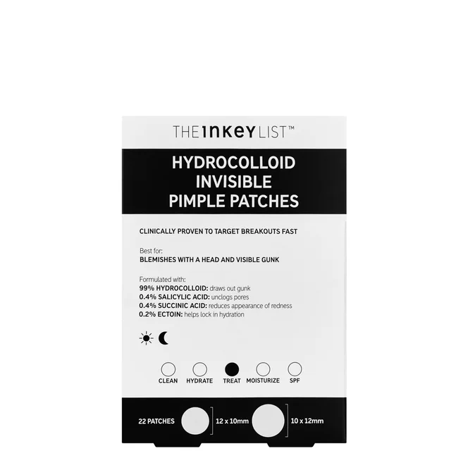 The INKEY List Hydrocolloid Invisible Pimple Patches niewidzialne plasterki na wypryski