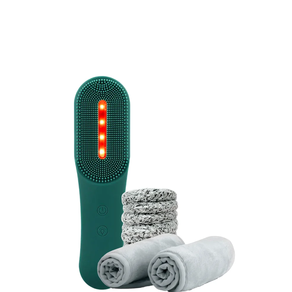 MAGNITONE London XO LightsOut LED Cleansing Brush, WipeOut and Swipes Cloth Bundle Zdjęcie 1