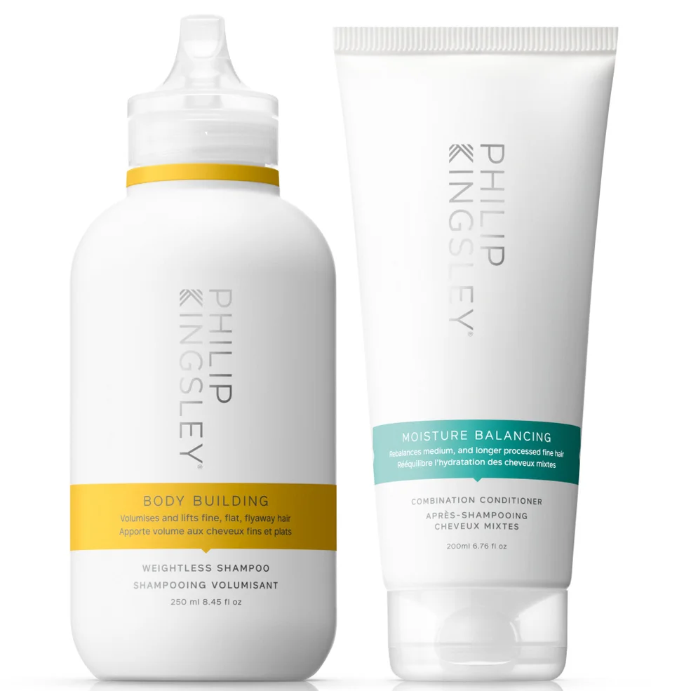Philip Kingsley Body Building Shampoo 250ml and Moisture Balancing Conditioner 200ml Duo Zdjęcie 1