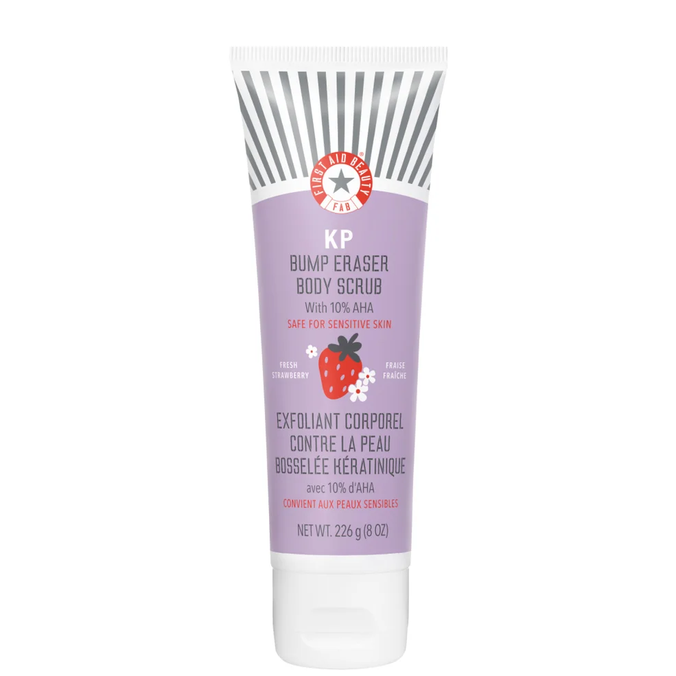 First Aid Beauty KP Bump Eraser Fresh Strawberry Body Scrub with 10% AHA wygładzający skórę peeling do ciała z kwasem AHA 226 g Zdjęcie 1