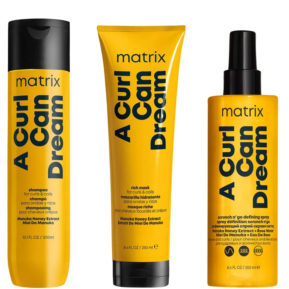 Matrix A Curl Can Dream Shampoo Hair Mask and Scrunch 'N' Go Defining Spray for Wavy and Curly Hair Zdjęcie 1
