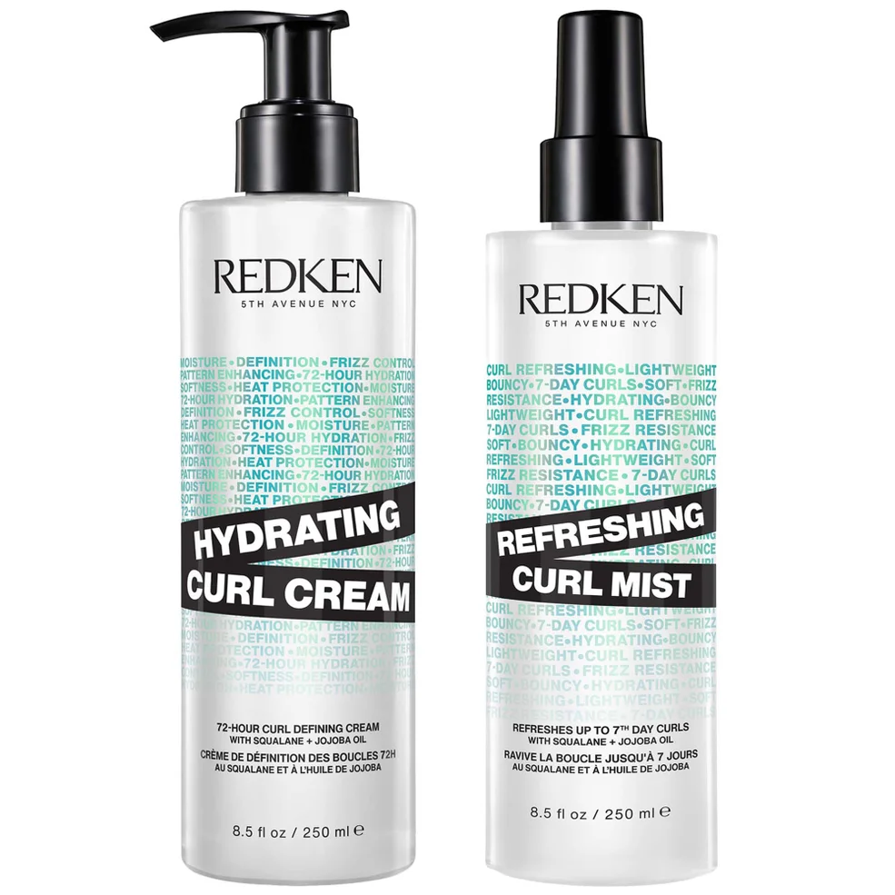 Redken Hydrating Curl Defining Cream and Refreshing Curl Hair Mist Bundle for Curly and Coily Hair Zdjęcie 1