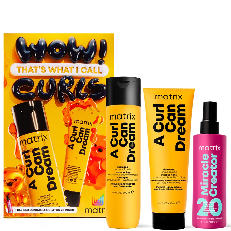 Matrix A Curl Can Dream Shampoo, Hair Mask and Miracle Creator Haircare Gift Set for Moisturising and Defining Curls/Coils Zdjęcie 1