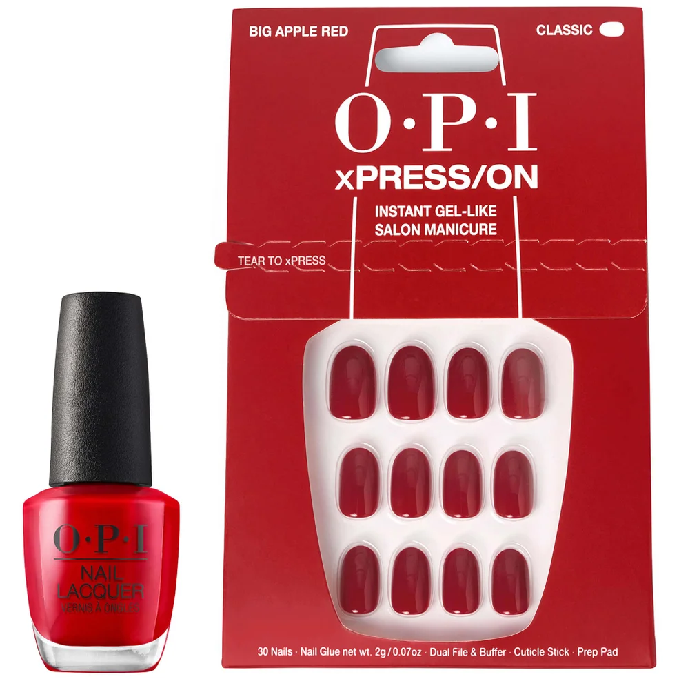 OPI xPRESS/ON Big Apple Red and Big Apple Red Nail Polish Bundle Zdjęcie 1
