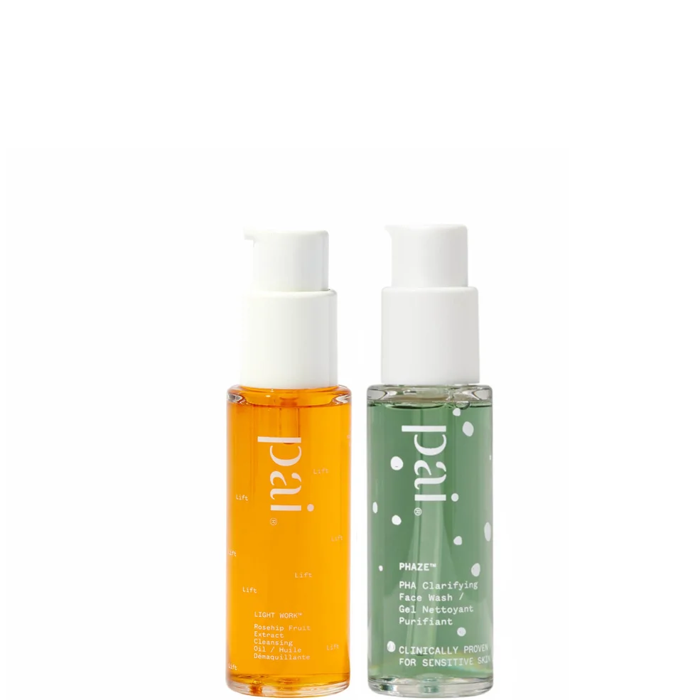 Pai Skincare Double Cleanse Duo - Light Work Rosehip Cleansing Oil 28ml and Phaze Rebalancing PHA Cleanser 28ml Zdjęcie 1