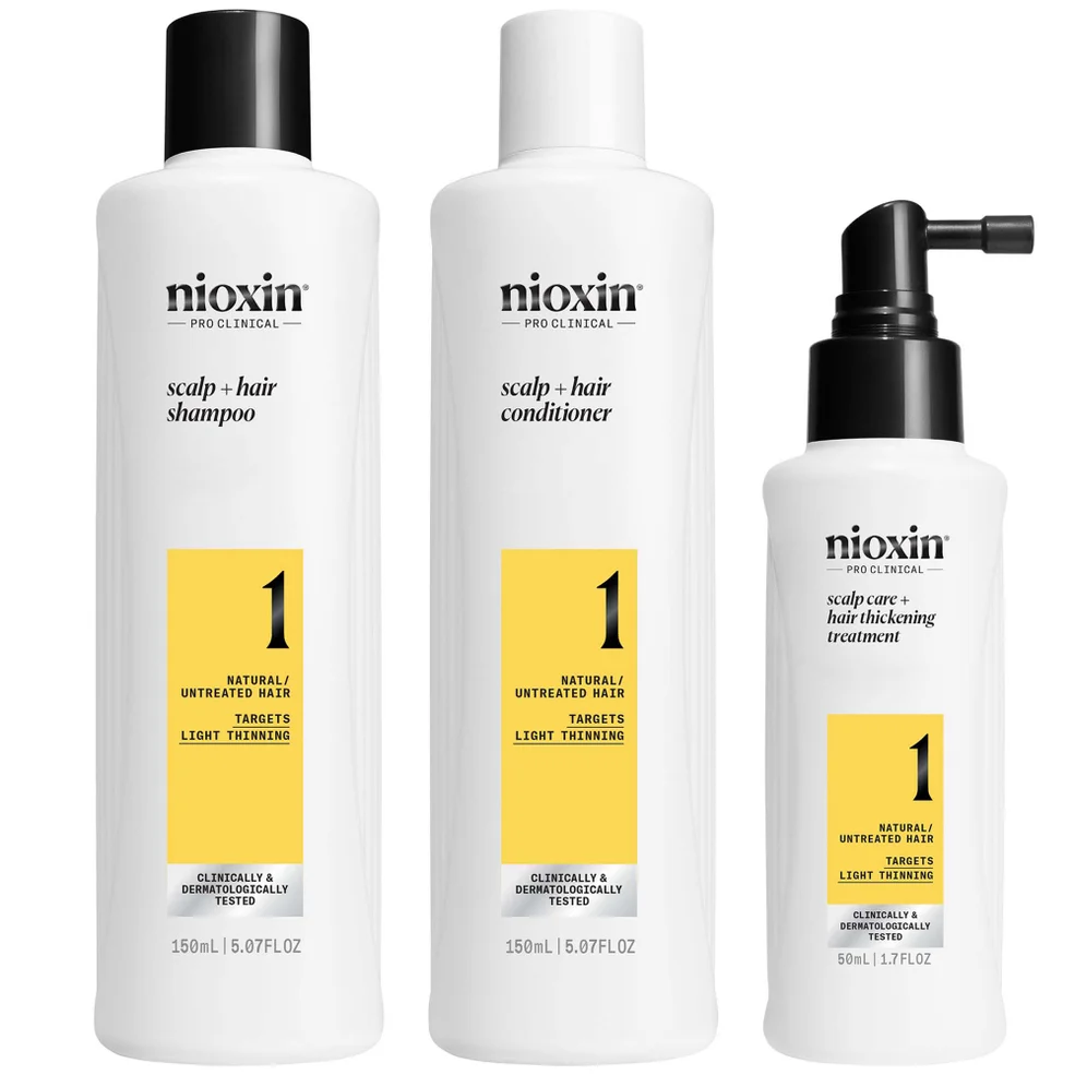 NIOXIN Scalp and Hair Thickening System 1 for Natural Hair with Light Thinning Trial Kit Zdjęcie 1
