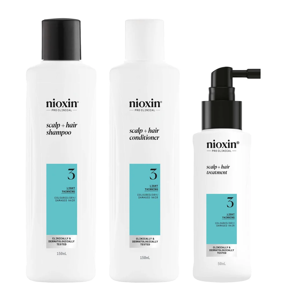 NIOXIN Scalp and Hair Thickening System 3 for Coloured Dry and Damaged Hair with Light Thinning Trial Kit Zdjęcie 1