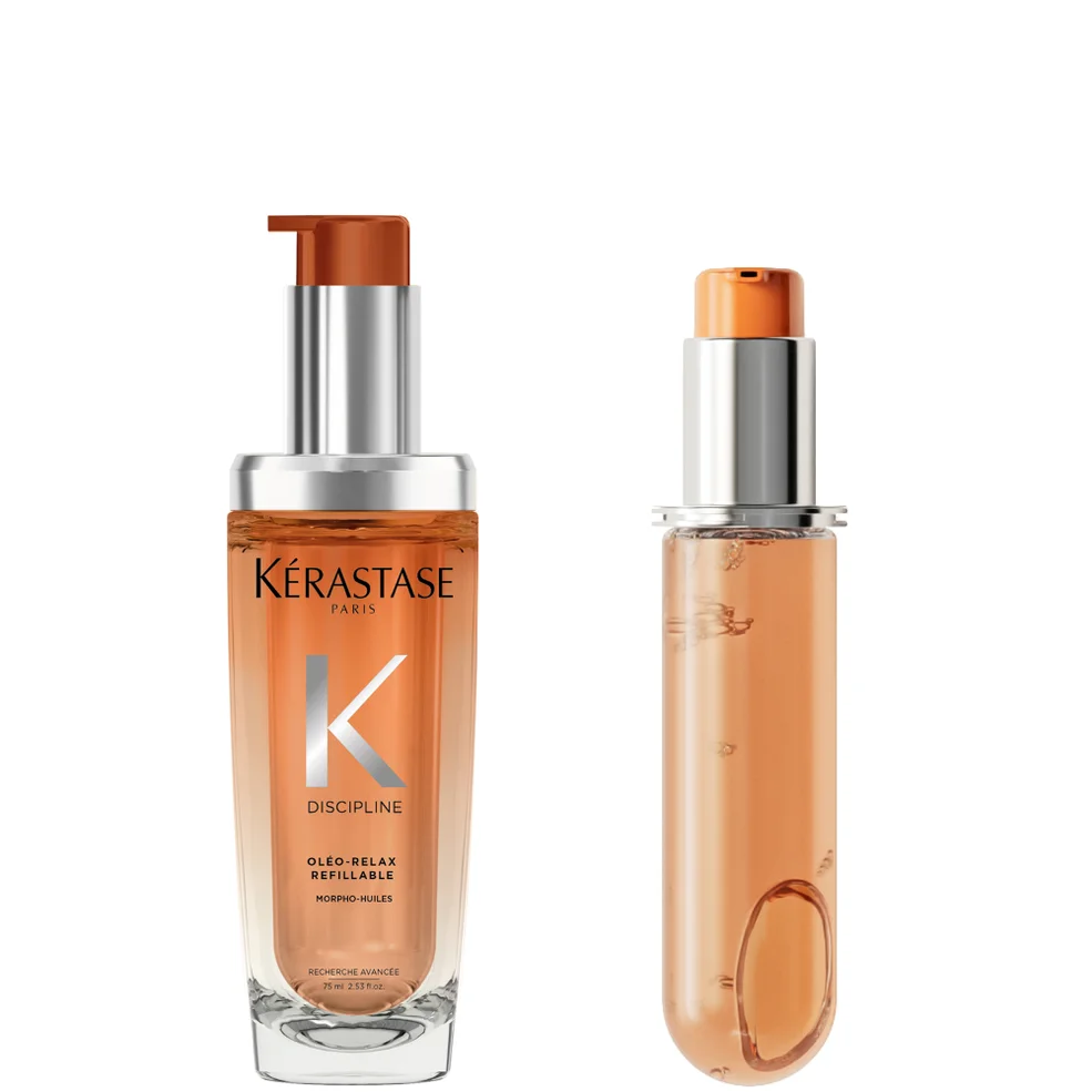 Kérastase Oleo-Relax Morpho Huile Refillable Hair Oil and Refill Capsule, for Dry and Frizz-prone Hair with Marula Oil 75ml Zdjęcie 1