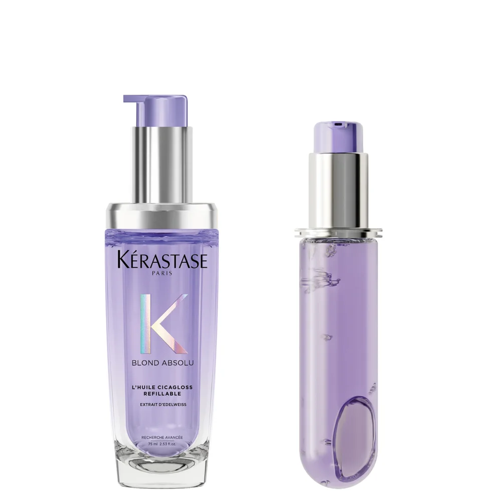 Kérastase Blond Absolu L’Huile Cicagloss Refillable Hair Oil 75ml and Refill Capsule Duo for Blonde or Lightened Hair Zdjęcie 1