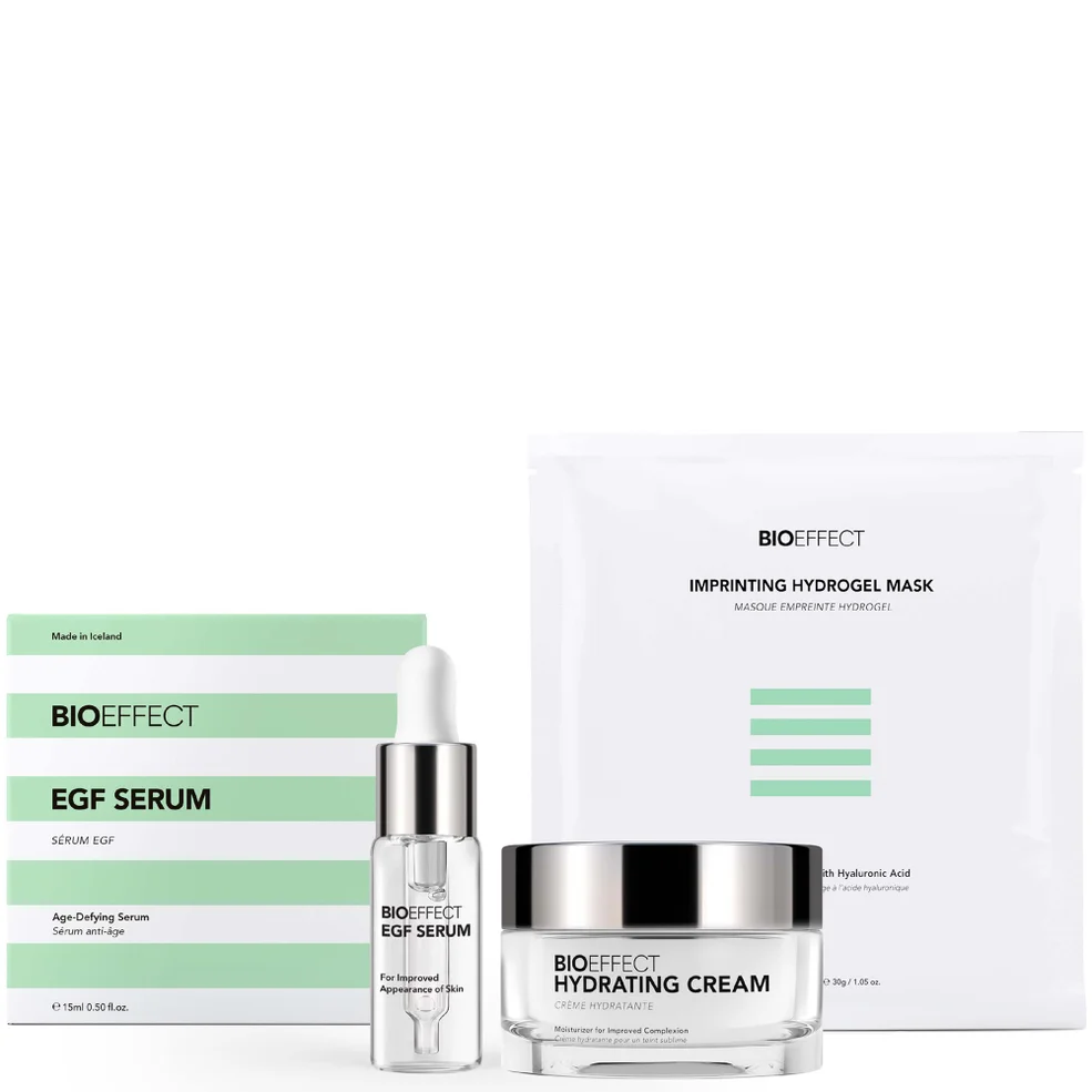 BIOEFFECT Icons Set including EGF Serum, Hydrating Cream 50ml and Imprinting Hydrogel Mask 25g Zdjęcie 1
