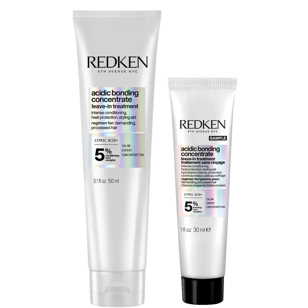 Redken Acidic Bonding Concentrate Leave-In Treatment 150ml with Travel Size Leave-In Treatment 30ml, Bond Repair Bundle Zdjęcie 1
