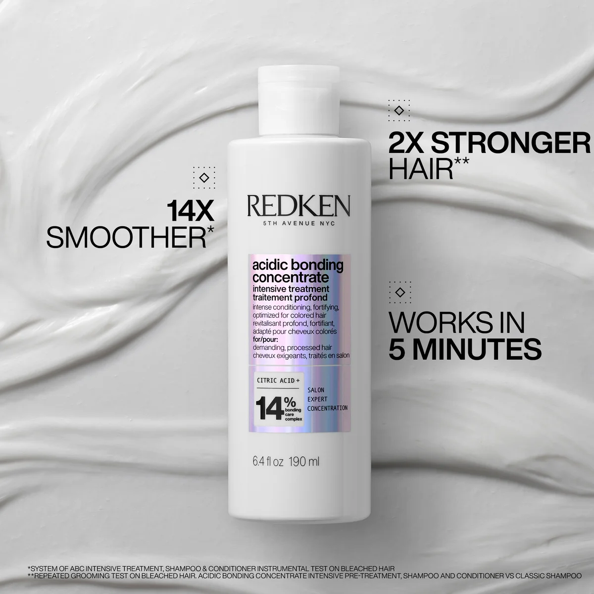Redken Acidic Bonding Concentrate Pre-Treatment 190ml, Shampoo and Conditioner 300ml Bundle for Damaged Hair Bundle Zdjęcie 4