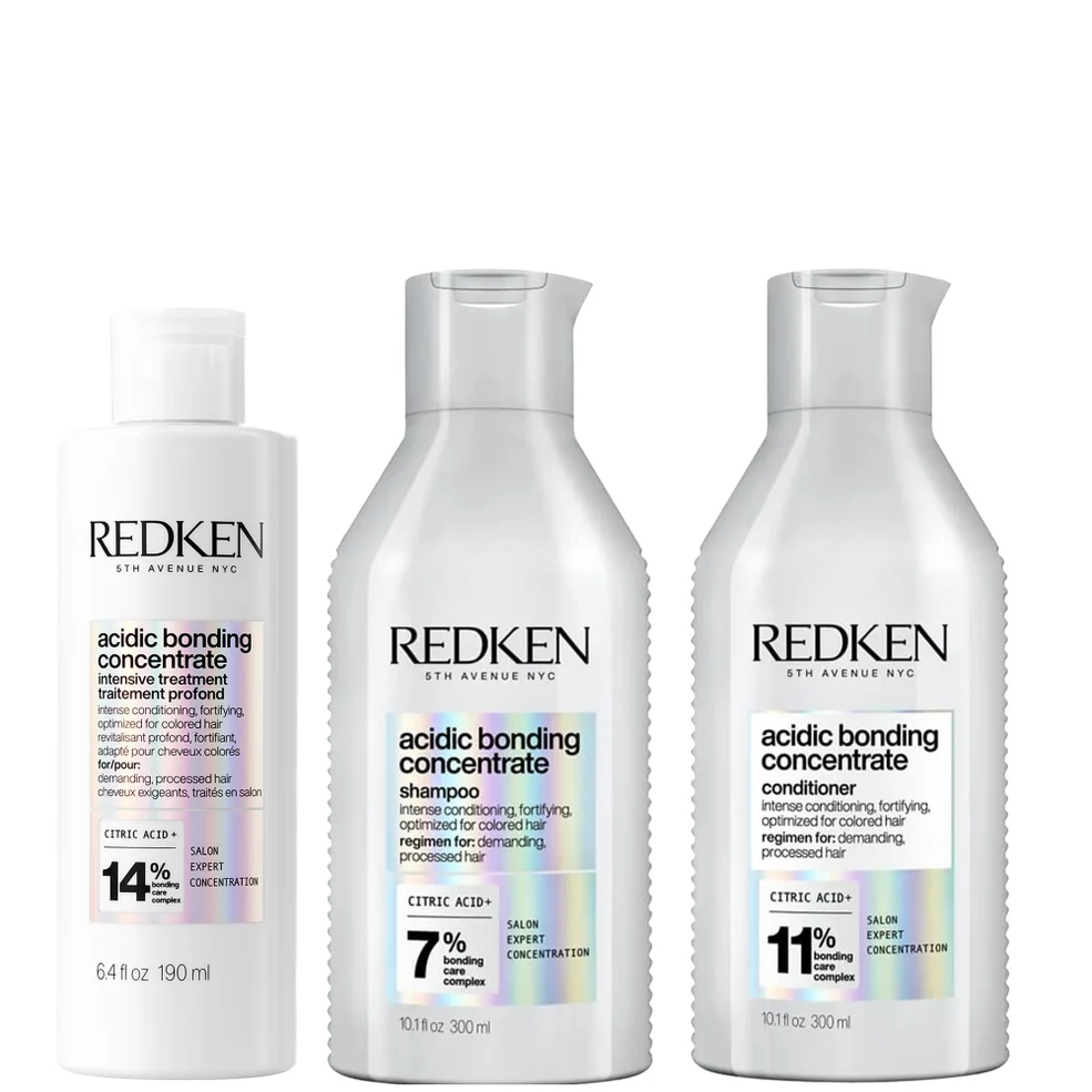 Redken Acidic Bonding Concentrate Pre-Treatment 190ml, Shampoo and Conditioner 300ml Bundle for Damaged Hair Bundle Zdjęcie 1