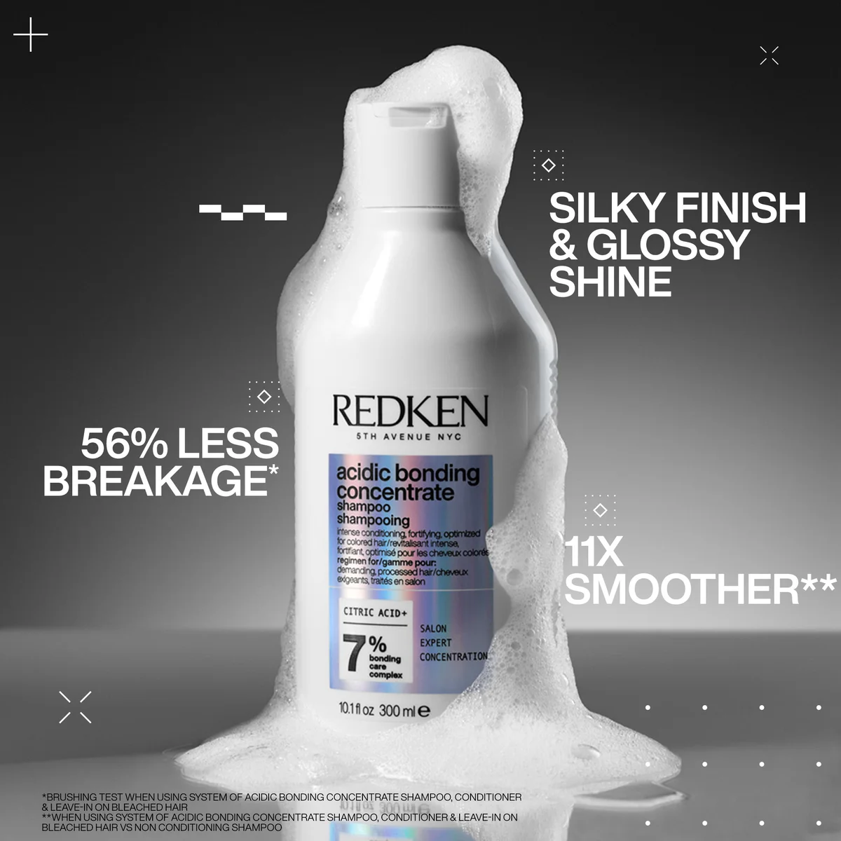 Redken Acidic Bonding Concentrate Pre-Treatment 190ml, Shampoo and Conditioner 300ml Bundle for Damaged Hair Bundle Zdjęcie 2