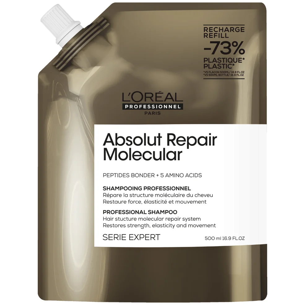 L'Oréal Professionnel Absolut Repair Molecular Shampoo Refill Pack 500ml for Damaged Hair Zdjęcie 1
