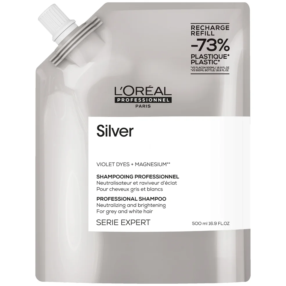 L'Oréal Professionnel Silver Shampoo Refill Pack 500ml for Grey and Silver Coloured Hair Zdjęcie 1