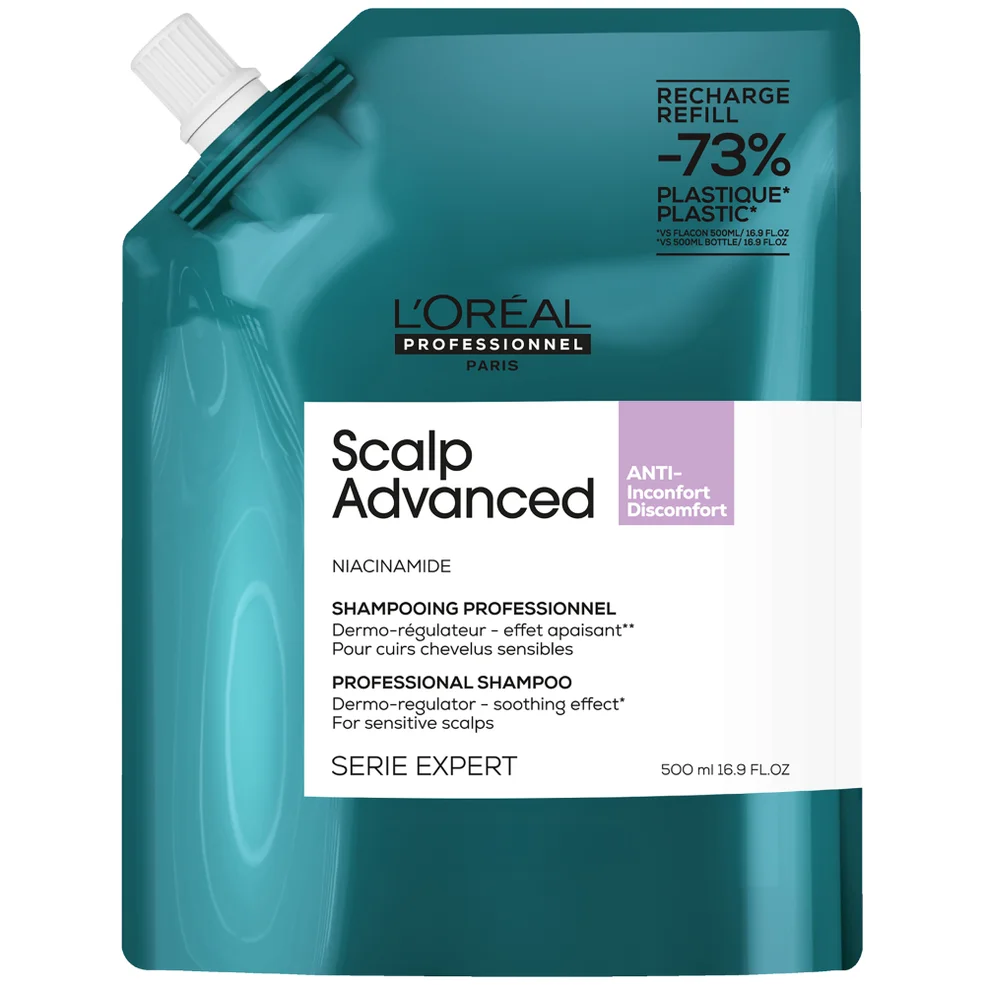 L'Oréal Professionnel Scalp Advanced Anti-Discomfort Shampoo Refill Pack 500ml for Itchy, Dry Scalp Zdjęcie 1