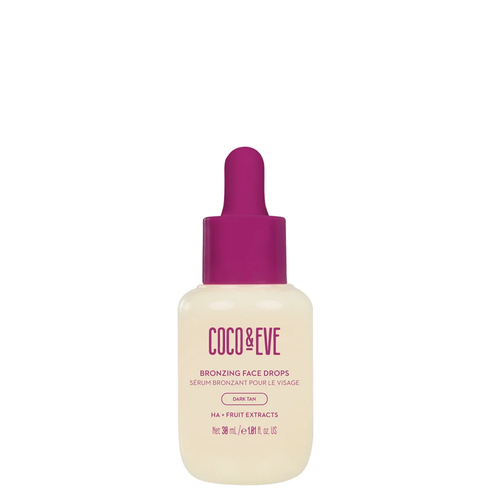 Coco & Eve Bronzing Face Drops (Dark Tan) 30ml Zdjęcie 1