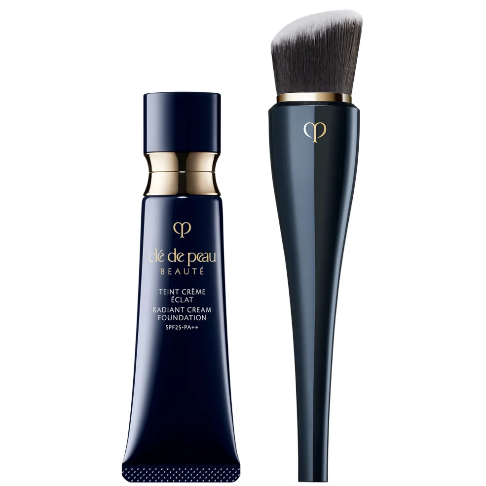 Clé de Peau Beauté Radiant Cream Foundation 21ml & Clé de Peau Beauté High Coverage Foundation Brush (Various Shades) Zdjęcie 1