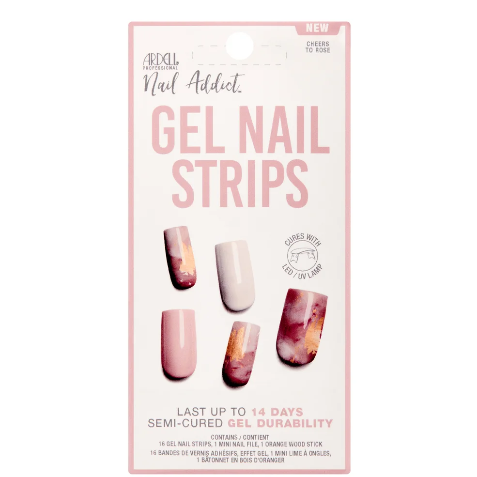 Ardell LED Gel Nail Art Strips  - Cheers to Rose Zdjęcie 1