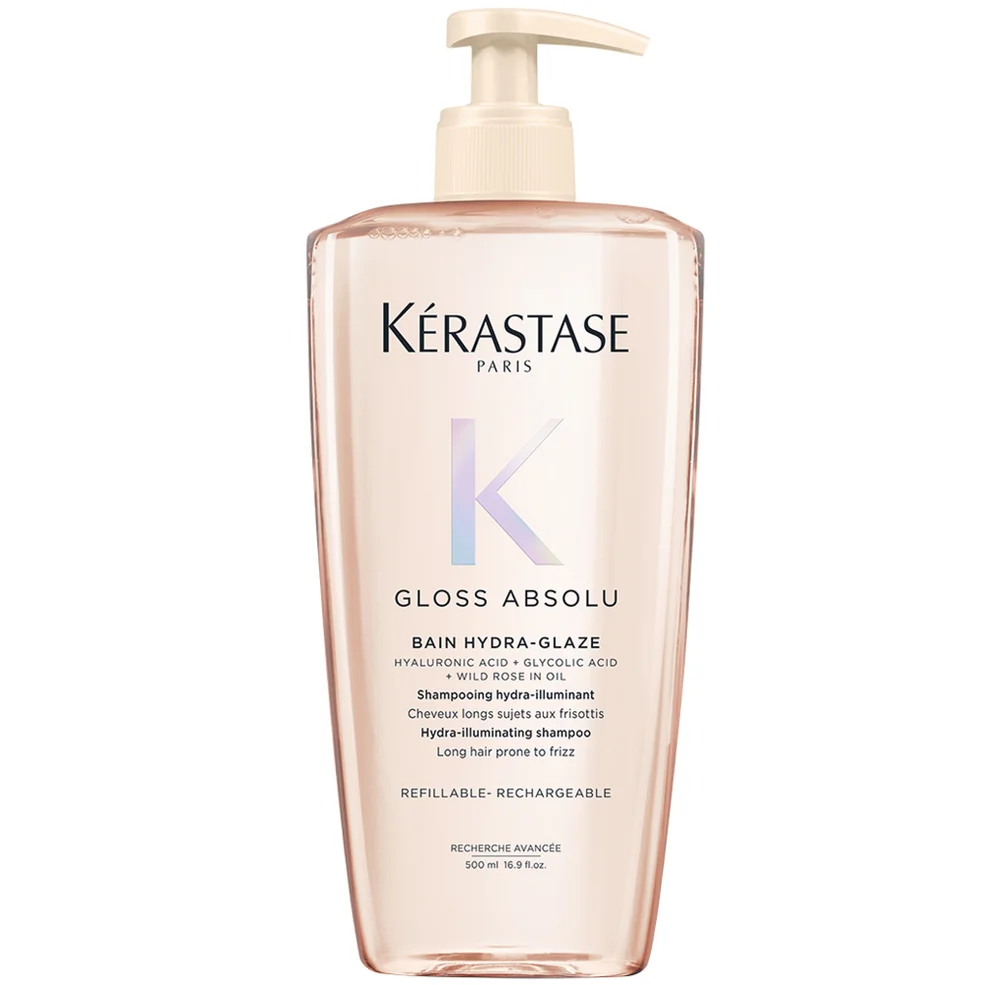 Kérastase Gloss Absolu Refillable Shampoo with Glycolic Acid, Hyaluronic Acid and Wild Rose in Oil 500ml Zdjęcie 1