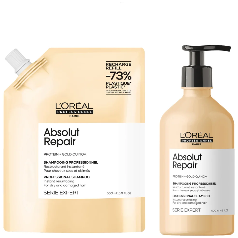 L’Oréal Professionnel Absolut Repair Shampoo 500ml and Refill Pack 500ml for dry & damaged hair Zdjęcie 1