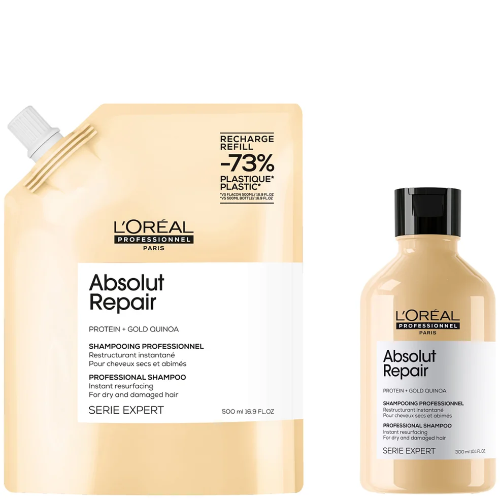 L’Oréal Professionnel Absolut Repair Shampoo 300ml and Refill Pack 500ml for dry & damaged hair Zdjęcie 1