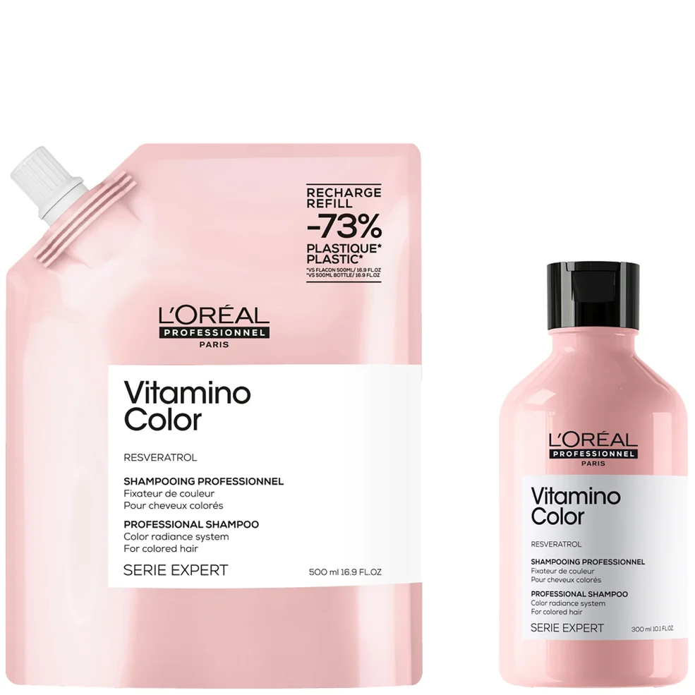 L’Oréal Professionnel Vitamino Color Shampoo 300ml and Refill Pack 500ml for coloured hair Zdjęcie 1