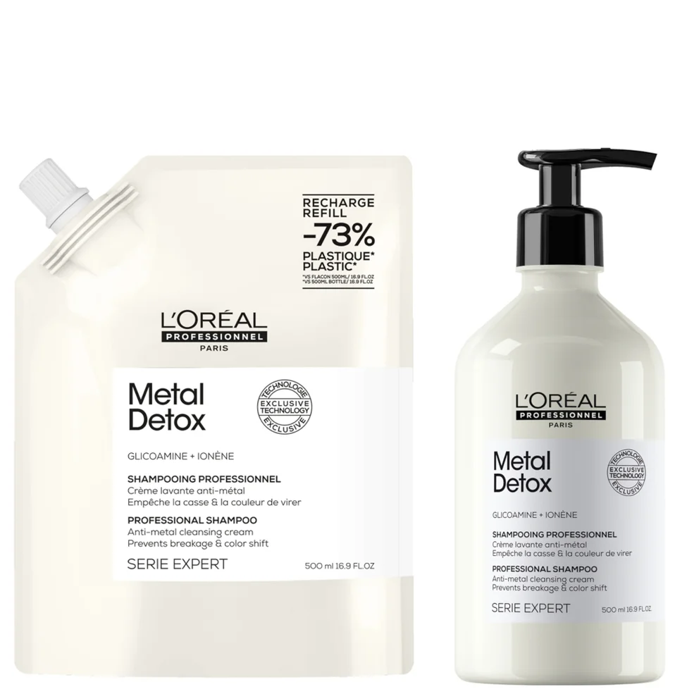 L’Oréal Professionnel Metal Detox Shampoo 500ml and Refill Pack 500ml for breakage & colour protection Zdjęcie 1