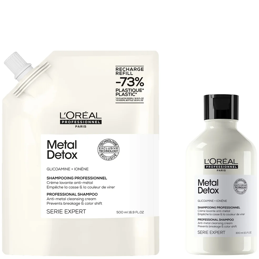 L’Oréal Professionnel Metal Detox Shampoo 300ml and Refill Pack 500ml for breakage & colour protection Zdjęcie 1