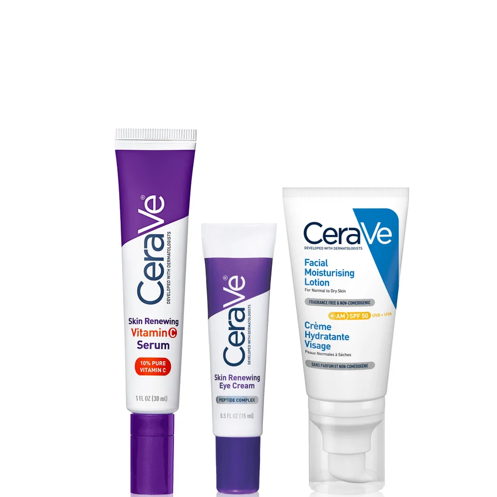 CeraVe Daily Care Routine for First Signs of Ageing Eye Cream Vitamin C Serum and Moisturiser with SPF50 Zdjęcie 1